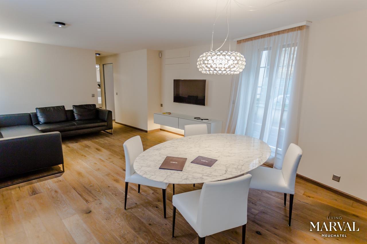 Les Galeries Marval Aparthotel Neuchatel Bagian luar foto